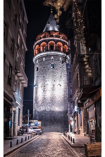 pixartsanat Night Galata Tower Pixart Art Diamond Mosaic Painting Diamond Turkey 40*60