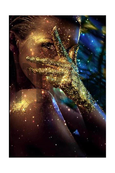 pixartsanat Altın Elli Kız Pixart Sanat Elmas Mozaik Tablo Diamond Türkiye 41*58