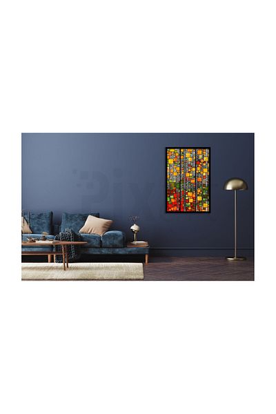 pixartsanat Colorful Squares Pixart Art Diamond Mosaic Painting Diamond Turkey 38*55