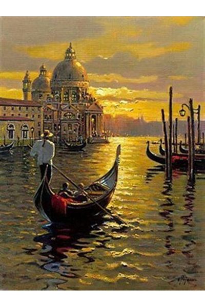 pixartsanat Gondola Travel in Venice Pixart Art Diamond Mosaic Painting Diamond Turkey 51*69