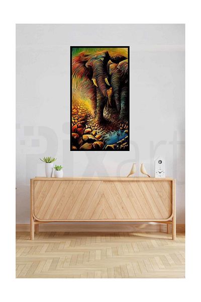 pixartsanat Authentic Elephant Pixart Art Diamond Mosaic Painting Diamond Turkey 30*52