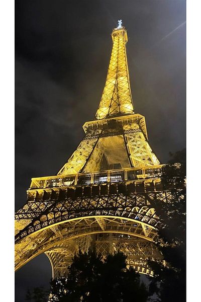 pixartsanat Evening Time Eiffel Tower Pixart Art Diamond Mosaic Painting Diamond Turkey 37*69