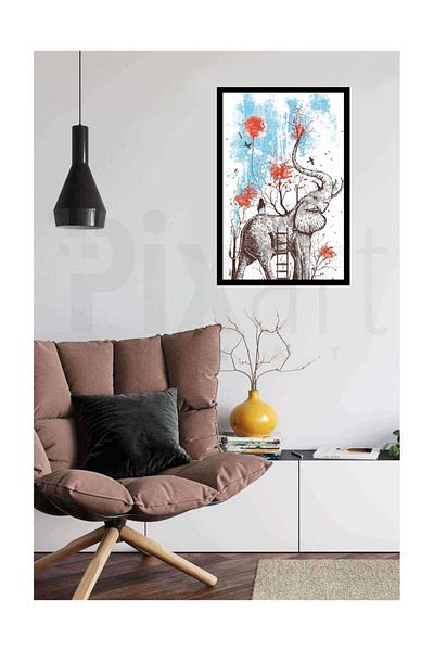 pixartsanat Elephant And Far East Pixart Art Diamond Mosaic Painting Diamond Türkiye 40*60