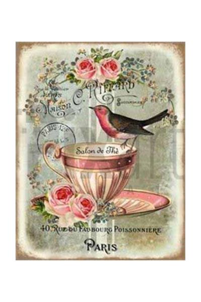pixartsanat Sweet Bird And Cup Pixart Art Diamond Mosaic Painting Diamond Türkiye 48*51