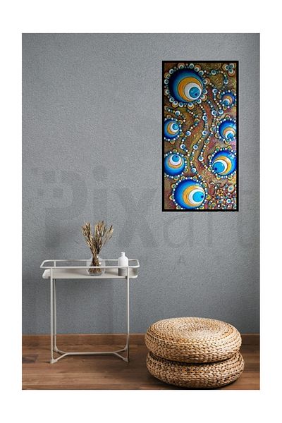 pixartsanat Evil Eye Beads on Sand Floor Pixart Art Diamond Mosaic Painting Diamond Türkiye 30*58