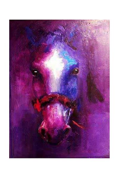 pixartsanat Horse Silhouette on the Wall Pixart Art Diamond Mosaic Painting Diamond Türkiye 43*60