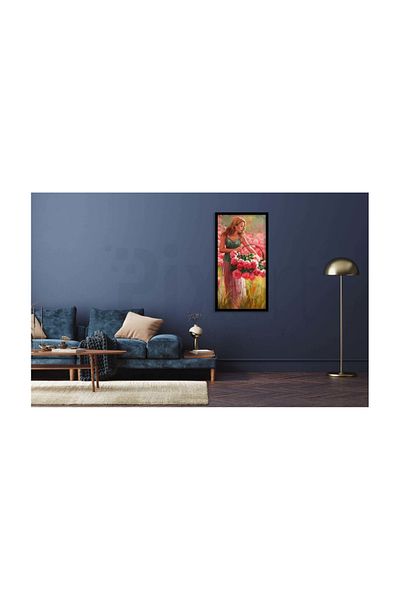 pixartsanat Woman Collecting Roses Pixart Art Diamond Mosaic Painting Diamond Turkey 28*53