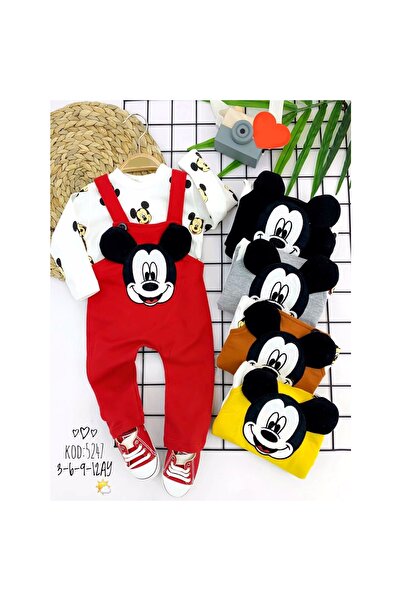 Narnuga Mi̇rayli̇fe 3-6-9-12 Months Mickey Figured Long Sleeve Printed Sweats...