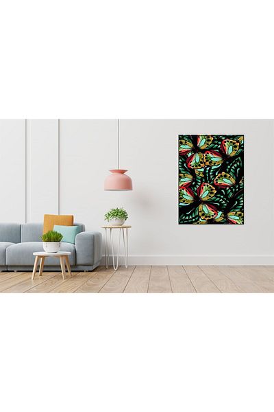 pixartsanat Butterfly Pattern Pixart Art Diamond Mosaic Painting Diamond Türkiye 40*60