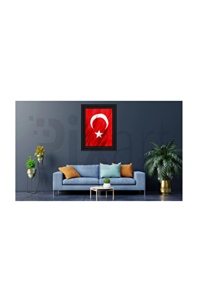 pixartsanat Türk Bayrağı Pixart Sanat Elmas Mozaik Tablo Diamond Türkiye 40*60