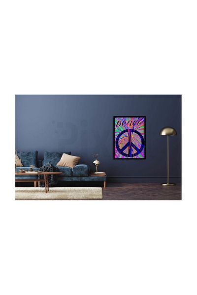 pixartsanat Colorful Peace Marked Pixart Art Diamond Mosaic Painting Diamond Türkiye 40*53