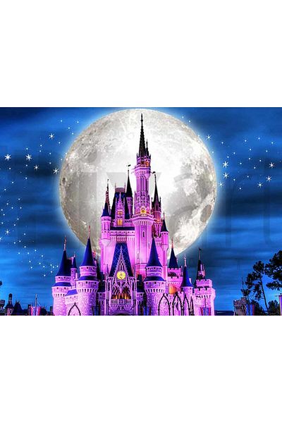 pixartsanat Anime Castle, 40x30 PixArt Art Diamond Mosaic Painting Diamond Turkey