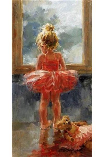 pixartsanat Pixart Art Pink Ballerina Diamond Painting with Diamond Mosaic - Turkey 33*64