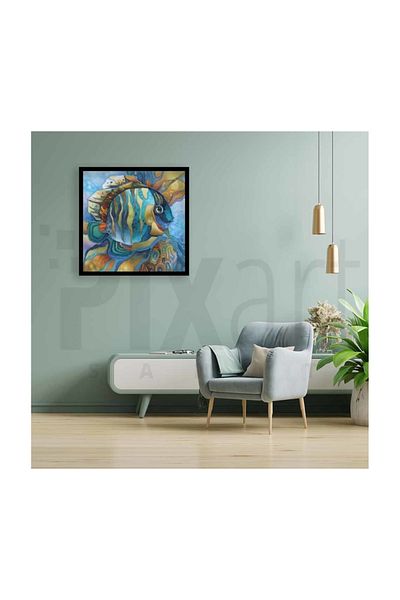 pixartsanat Secret Fish in Patterns Pixart Art Diamond Mosaic Painting Diamond Turkey 50*52
