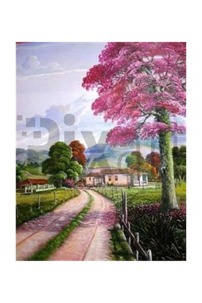 pixartsanat Village Path Pixart Art Diamond Mosaic Painting Diamond Turkey 38*51