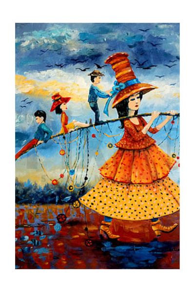 pixartsanat Clown Woman Pixart Art Diamond Mosaic Painting Diamond Turkey 40*50