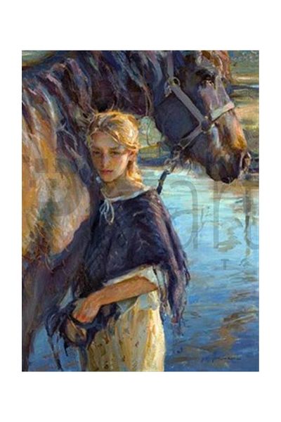 pixartsanat Horse And Woman Pixart Art Diamond Mosaic Painting Diamond Turkey 48*66