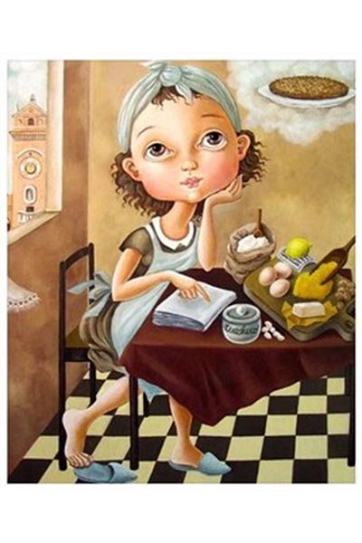 pixartsanat Time Passing in the Kitchen PixArt Art Diamond Mosaic Painting Diamond Turkey 46*53