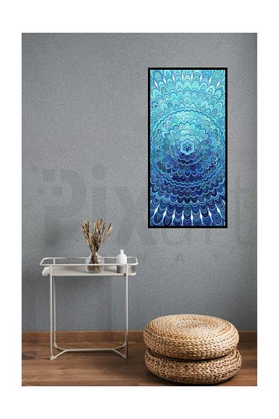 pixartsanat Blue Colors Pattern Pixart Art Diamond Mosaic Painting Diamond Türkiye 55*102