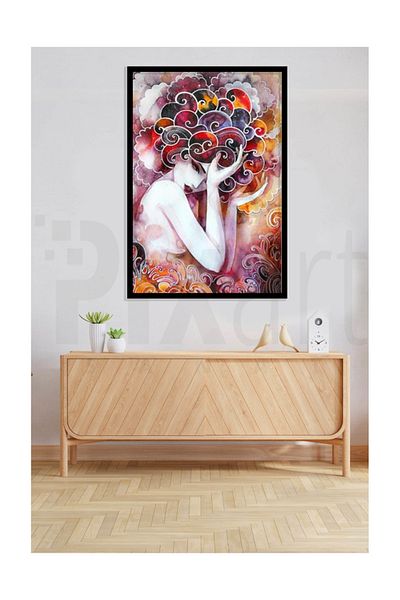 pixartsanat Colorful Woman Pixart Art Diamond Mosaic Painting Diamond Turkey 38*58