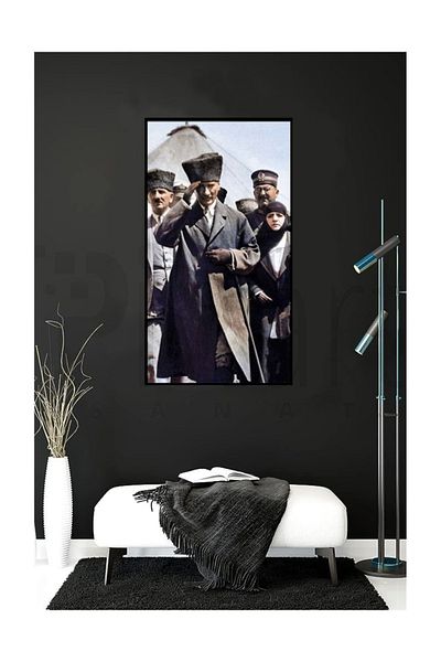 pixartsanat Mustafa Kemal Atatürk Giving Greetings Pixart Art Diamond Mosaic Painting Diamond Turkey 40*60
