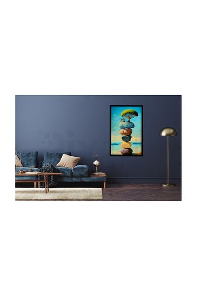 pixartsanat Colorful Stones And Tree Pixart Art Diamond Mosaic Painting Diamond Turkey 43*66