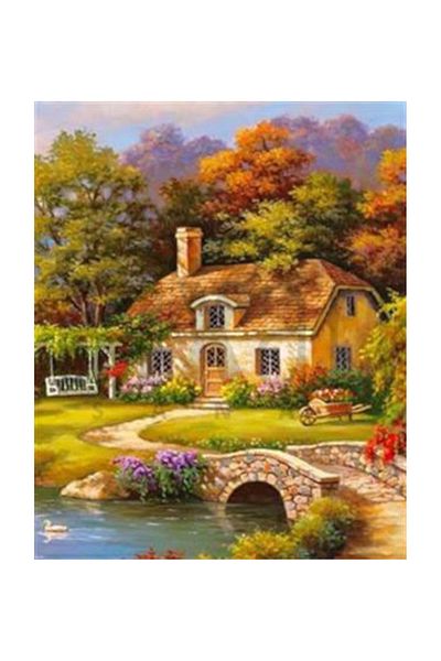 pixartsanat Coming Home Stone Bridge Pixart Art Diamond Mosaic Painting Diamond Türkiye 48*61