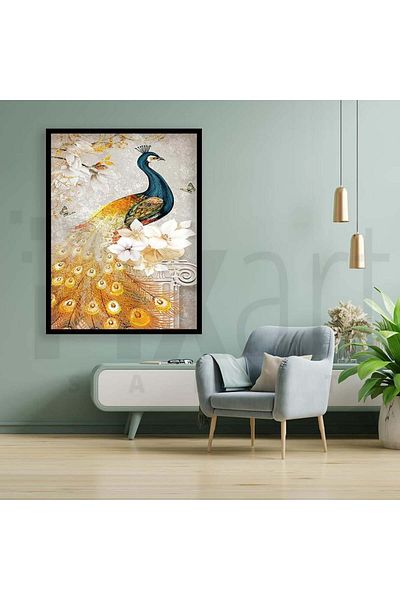 pixartsanat Peacock 40 *50 Cm Pixart Art Diamond Mosaic Painting Diamond Turkey