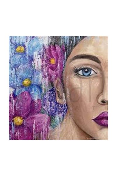 pixartsanat Girl with Blue Eyes Pixart Art Diamond Mosaic Painting Diamond Turkey 64*66
