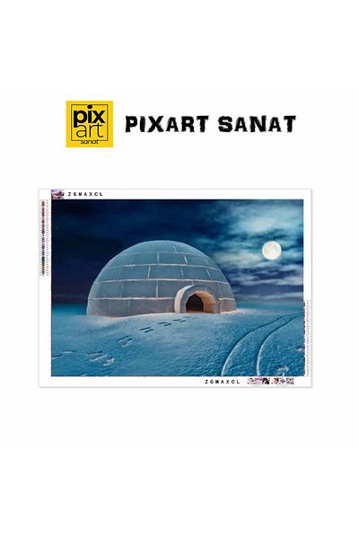 pixartsanat İglo 50x35 PixArt Art Diamond Mosaic Painting Diamond Türkiye