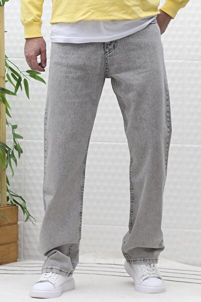 WAFRA Erkek Baggy Bol Kesim Kot Pantolon