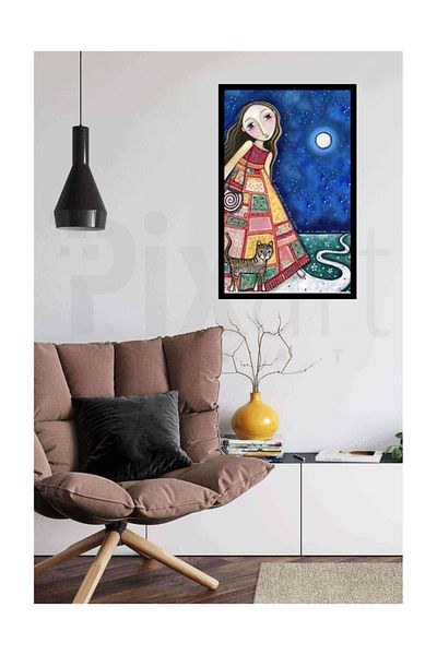 pixartsanat Dress Patterned Girl Pixart Art 38*58