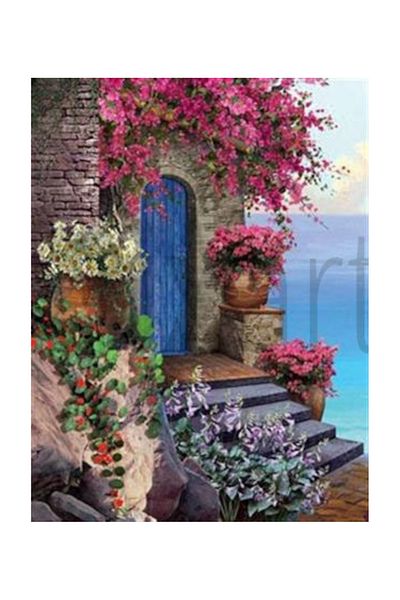 pixartsanat Cafe's Sea Landscape Pixart Art Diamond Mosaic Painting Diamond Turkey 46*61