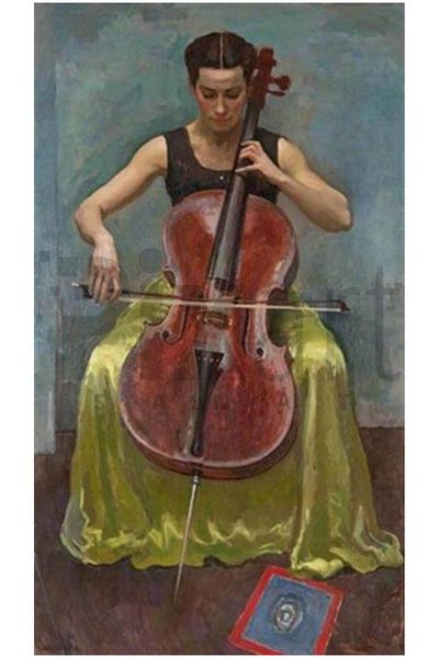 pixartsanat Woman Playing Cello Pixart Art Diamond Mosaic Painting Diamond Turkey 35*61