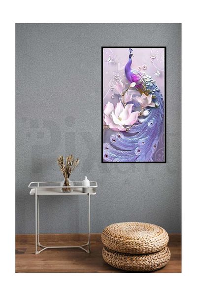pixartsanat Fancy Peacock Pixart Art Diamond Mosaic Painting Diamond Türkiye 44*80