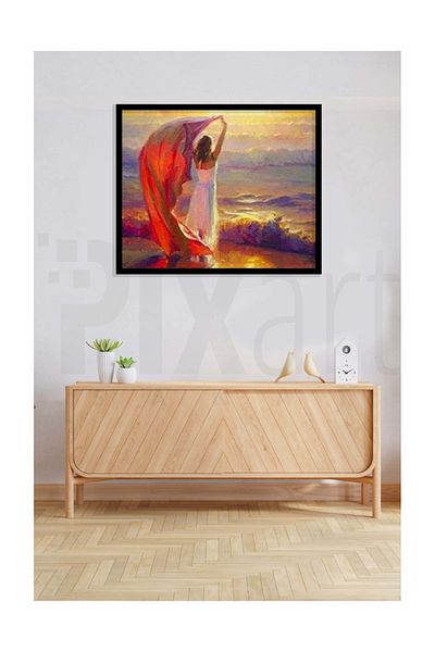 pixartsanat Pixart Art Diamond Mosaic Painting Against the Sea Diamond Türkiye 86*74