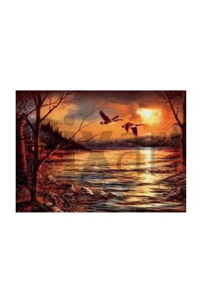 pixartsanat Red Autumn Landscape Pixart Art Diamond Mosaic Painting Diamond Türkiye71*51