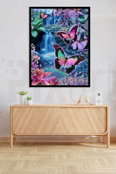 pixartsanat Butterfly 30*40cm Pixart Art Diamond Mosaic Painting Diamond Türkiye