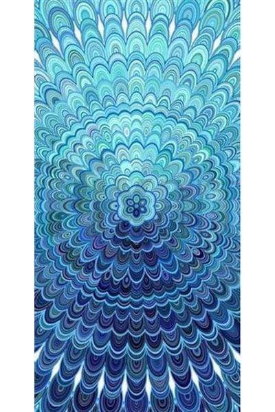 pixartsanat Blue Colors Pattern Pixart Art Diamond Mosaic Painting Diamond Türkiye 55*102