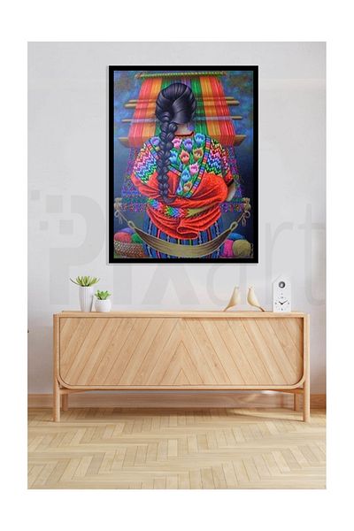 pixartsanat Kilim Woven Woman Pixart Art Diamond Mosaic Painting Diamond Türkiye 46*61