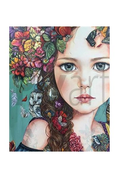 pixartsanat Ivy in Hair Pixart Art Diamond Mosaic Painting Diamond Turkey 46*56