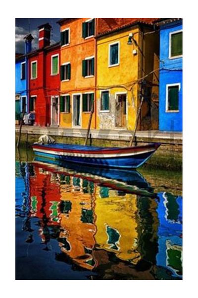 pixartsanat Colorful Houses And Sandal Pixart Art Diamond Mosaic Painting Diamond Türkiye 36*56