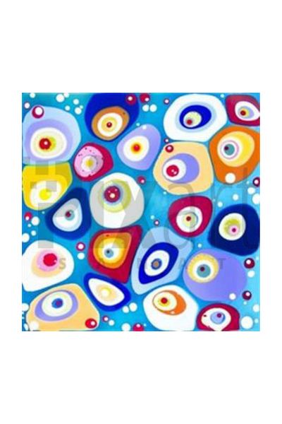pixartsanat Colorful Evil Eye Pixart Art Diamond Mosaic Painting Diamond Türkiye 52*52