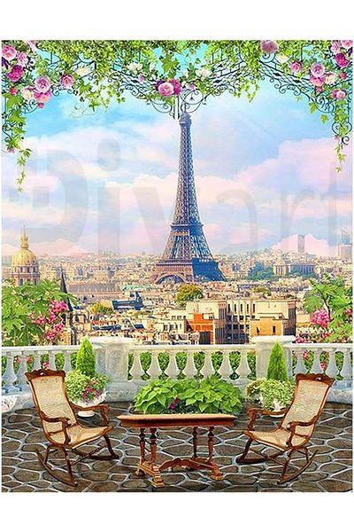 pixartsanat Paris Landscape 40*60 PixArt Art Diamond Mosaic Painting Diamond Turkey