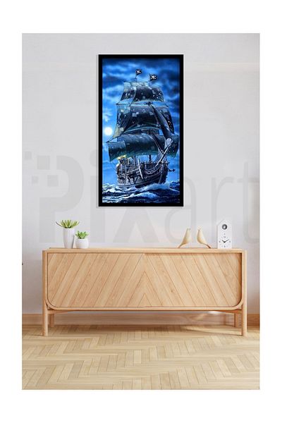 pixartsanat Pirate Ship Pixart Art Diamond Mosaic Painting Diamond Turkey 36*64