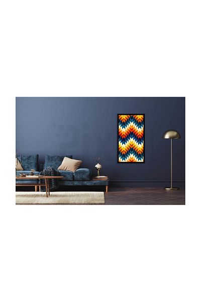 pixartsanat Pixart Art Diamond Mosaic Diamond - Colorful Pattern, Turkey 38*69