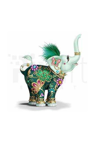 pixartsanat Tiny Beautiful Elephant Pixart Art Diamond Mosic Painting Daimond Turkey 53*53