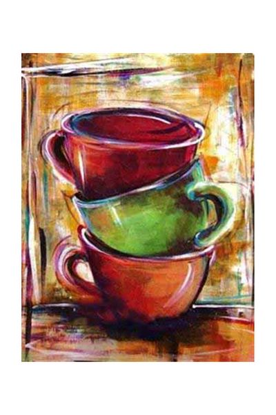 pixartsanat Three Cup Pixart Art Diamond Mosaic Painting Diamond Turkey 38*51