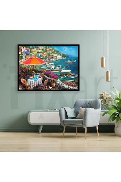 pixartsanat Holiday Scenery 40*30 PixArt Art Diamond Mosaic Painting Diamond Turkey