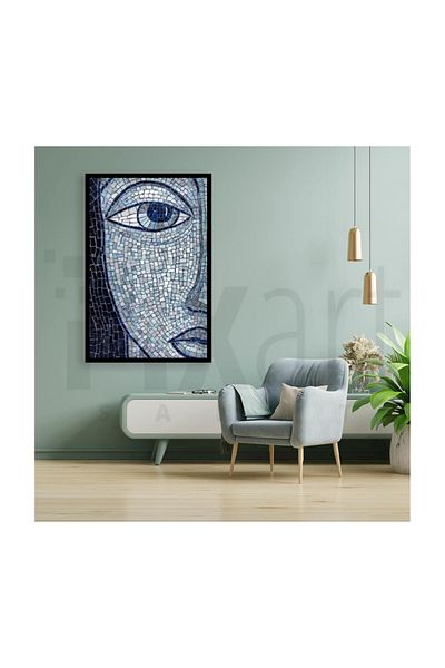 pixartsanat Mosaic Face Pixart Art Diamond Mosaic Painting Diamond Turkey 36*53